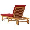 vidaXL Sonnenliege mit Kissen Braun 63 x 199 x 85cm Massivholz Akazie