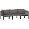 vidaXL 3-Sitzer-Sofa mit Auflage Anthrazit Poly Rattan