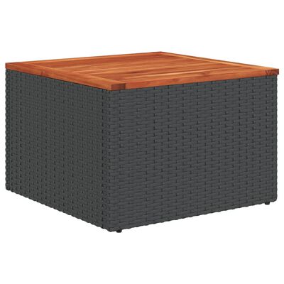 vidaXL 14-tlg. Garten-Sofagarnitur mit Kissen Schwarz Poly Rattan