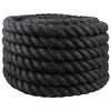 vidaXL Juteseil 36 mm Schwarz 100% Tossa Jute