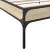 vidaXL Bettgestell Sonoma-Eiche 100x200 cm Holzwerkstoff und Metall