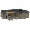 vidaXL Gartensofa-set 13 pcs Grau Poly-Rattan