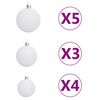 vidaXL K&uuml;nstlicher vorbeleuchteter Weihnachtsbaum mit Ball-Set 150 cm