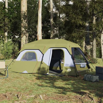 vidaXL Campingzelt 9 Personen Grün Wasserfest