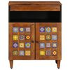 vidaXL Sideboard mit Speicher Walnuss 60 x 33 x 75 cm Massivholz Mango