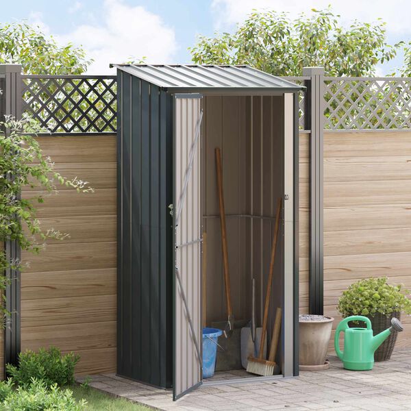 vidaXL Gartenh&uuml;tten Anthrazit 103 x 74 x 200 cm Metall