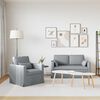 vidaXL Sofa 120cm 2 pcs Hellgrau Metall