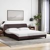 vidaXL Bettgestell "Dover" Dunkelbraun 180x200 cm Stoff