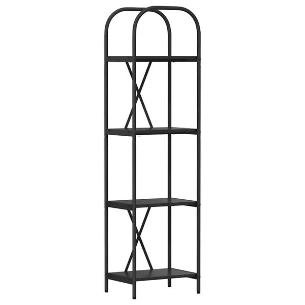vidaXL B&uuml;cherregal Schwarz Eichen-Optik 40 x 30 x 146 cm Holzwerkstoff