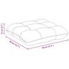 vidaXL Sitzkissen 4 pcs Creme 40 x 40 x 12 cm Stoff