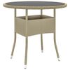 vidaXL 3-tlg. Garten-Essgruppe Poly Rattan Beige