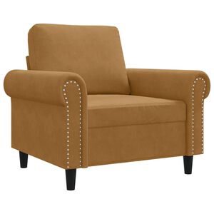 vidaXL Sessel Braun 60 cm Samt