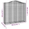 vidaXL Gabionen mit Hochbogen 15Stk. 200x50x180/200cm Verzinktes Eisen
