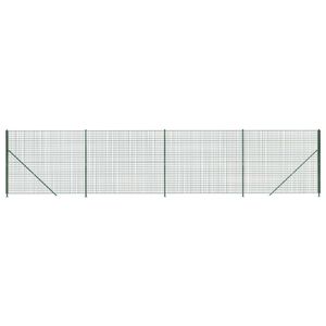 vidaXL Maschendrahtzaun mit Bodenflansch Gr&uuml;n 2x10 m