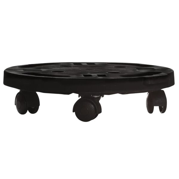 vidaXL Pflanzenroller 2 Stk. 30 cm Durchmesser Schwarz 170 kg