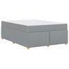 vidaXL Bettrahmen mit Matratze Hellgrau 140 x 200 cm Stoff