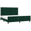 vidaXL Bettgestell ohne Matratze Dunkelgr&uuml;n 160x200 cm Samt