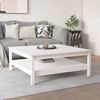 vidaXL Couchtisch Wei&szlig; 100x100x40 cm Massivholz Kiefer