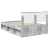 vidaXL Bettrahmen mit Kopfteil Beton 120 x 200 cm Massives Kiefernholz