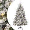 vidaXL Künstlicher Weihnachtsbaum Grün und Weiß 240 cm PVC und Metall