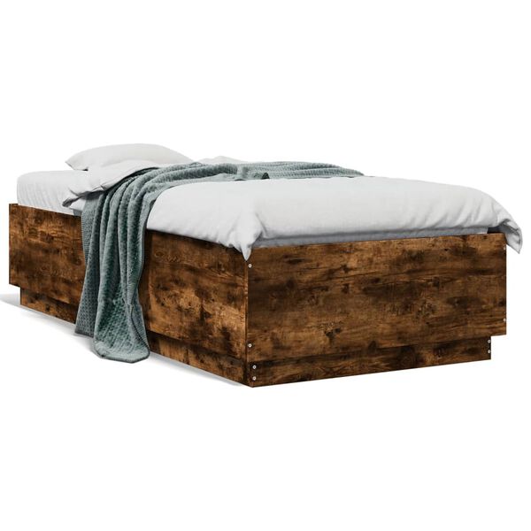 vidaXL Bettgestell R&auml;uchereiche 90x190 cm Holzwerkstoff
