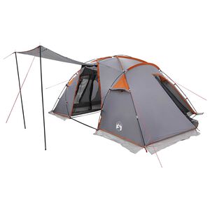 vidaXL Tunnelzelt 520 x 260 x 175 cm Grau und Orange