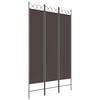 vidaXL 3-tlg. Paravent Braun 120x200 cm Stoff