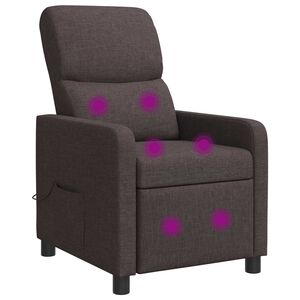 vidaXL Massage Relaxsessel Dunkelbraun Stoff