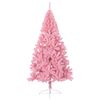 vidaXL K&uuml;nstlicher Halb-Weihnachtsbaum mit St&auml;nder Rosa 240 cm PVC