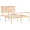 vidaXL Seniorenbett mit Kopfteil 140x190 cm Massivholz