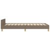 vidaXL Bettgestell ohne Matratze Taupe 100x200 cm Stoff
