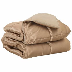 vidaXL Ganzjahresbettdecke Silber 200 x 135 cm Satin und Mikrofaser
