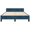 vidaXL Bettgestell ohne Matratze Dunkelblau 120x190 cm Samt