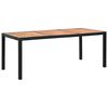 vidaXL 9-tlg. Garten-Essgruppe Poly Rattan Akazienholz Schwarz
