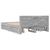 vidaXL Bettgestell mit Kopfteil Grau Sonoma 140x200 cm Holzwerkstoff