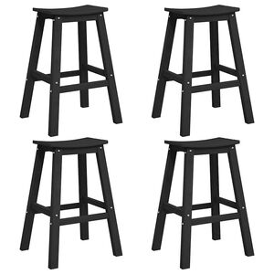vidaXL Garten Bar Set 4 stk. Schwarz HDPE