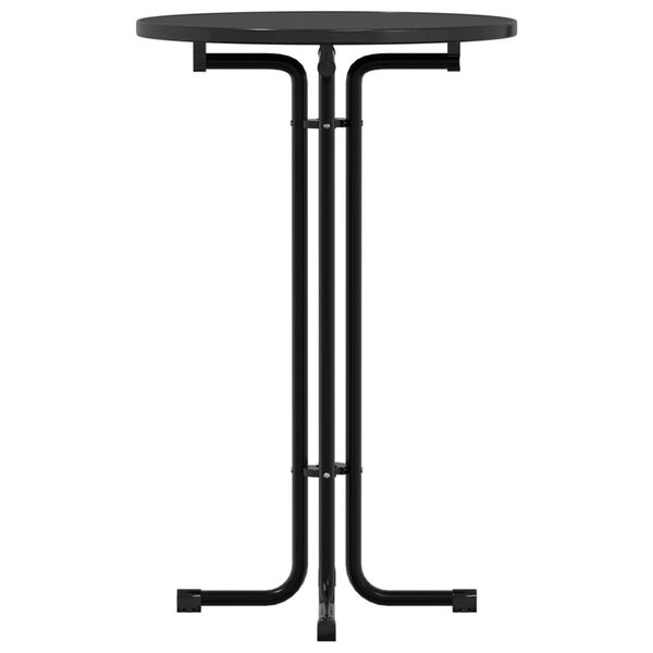 vidaXL Bartisch Schwarz &Oslash;70x110 cm Holzwerkstoff und Stahl