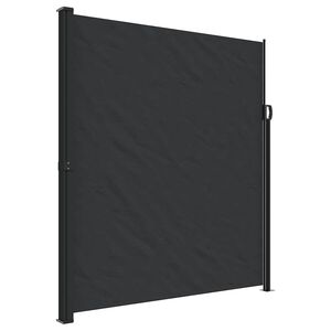 vidaXL Seitenmarkise Ausziehbar Schwarz 220x500 cm