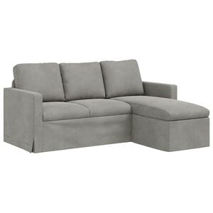 vidaXL Sofa Hellgrau 178 x 134 x 80 cm Samt
