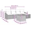 vidaXL Gartensofa-set mit Kissen 6 pcs Grau Poly-Rattan