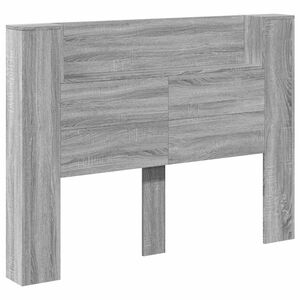 vidaXL Kopfteil-Schrank mit LED Graues Sonoma Holzwerkstoff