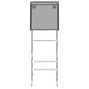 vidaXL Toilettenregal 2 Ablagen Grau 56x30x170 cm Eisen