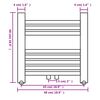 Handtuchheizk&ouml;rper Warmwasser Gerade 480x480 mm