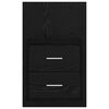 vidaXL Wandmontiertes Nachttischchen 2 pcs Schwarz Eichen-Optik