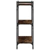 vidaXL B&uuml;cherregal 3 B&ouml;den R&auml;uchereiche 80x30x86 cm Holzwerkstoff