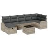 vidaXL Sofa Set 8 stk. Hellgrau Poly-Rattan