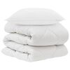 vidaXL Bettdecke mit Kissen 2 pcs Wei&szlig; Mikrofaser