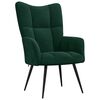 vidaXL Relaxsessel mit Hocker Dunkelgr&uuml;n Samt
