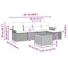 vidaXL Gartensofa-set mit Speicher 6 pcs Schwarz Poly-Rattan