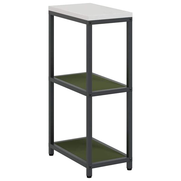 vidaXL K&uuml;chenaufbewahrung mit Regal Olive Gr&uuml;n 60 x 50 x 92 cm Stahl
